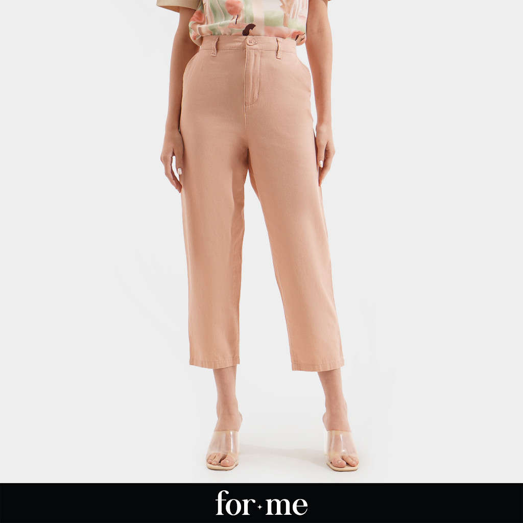 ForMe Ankle Length Trousers Pants for Women (Old Rose/Navy Blue ...
