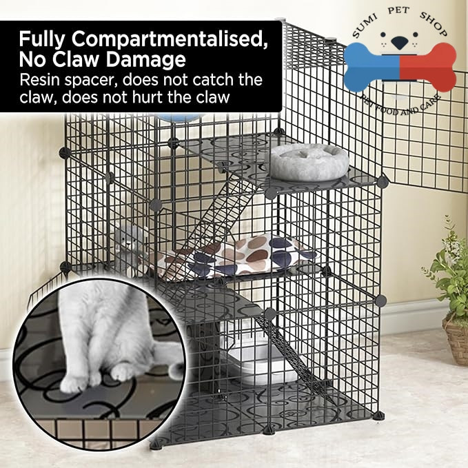 Stackable Cat cage Dog Cat Rabbit Cage easy assemble kitten pet cage ...