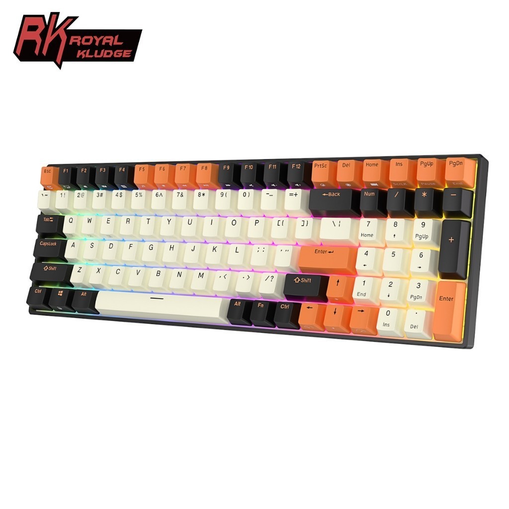 NEW Carbon RK100 RK ROYAL KLUDGE 100 keys Wireless Hot Swappable ...