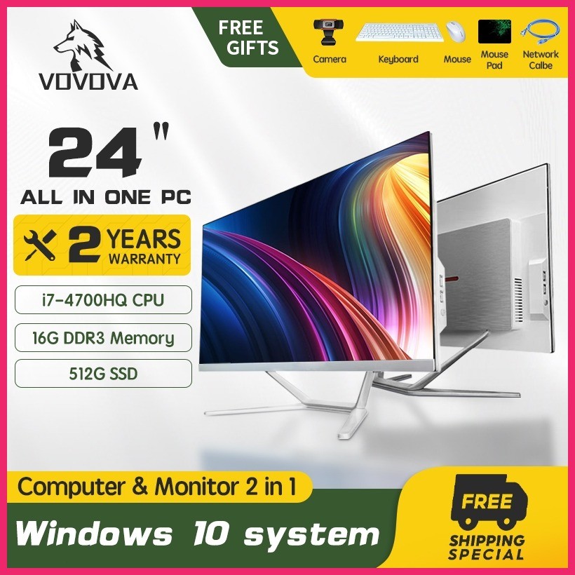 ♂ VOVOVA All In One PC Desktop Computer Set Core i5/i7 16G RAM 512G SSD ...