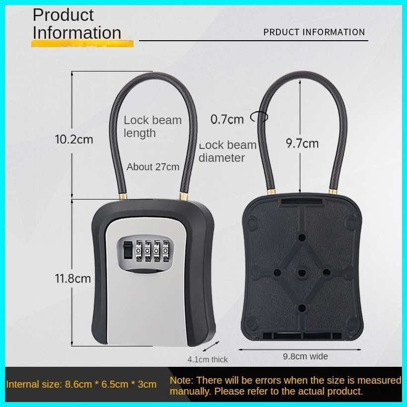 Key Box Code Lock Wall Mounted High Capacity Money Box With Lock And ...