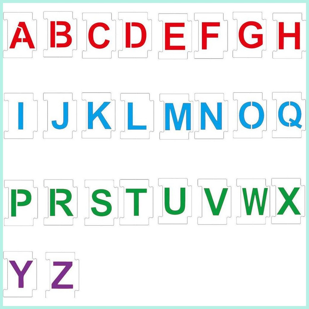 36 new alphanumeric hollowed out painting stencil set Design aided ...