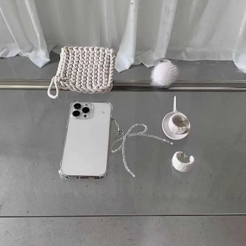 Silvery Mobile Phone Chain Rope New Love Metal Ball Phone Chain Mobile ...