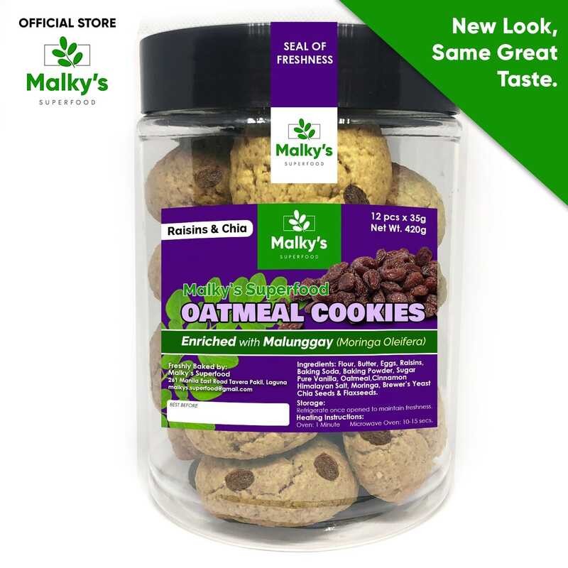 California Raisins & Chia Seeds Lactation Oatmeal Cookies ni Malky's Superfood Shopee Philippines
