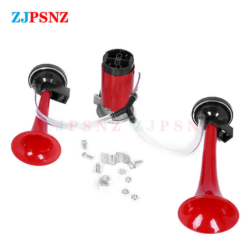 ZXH 12/24V Super Louder Dual Tone Air Horn Sets Trumpet With Compressor
