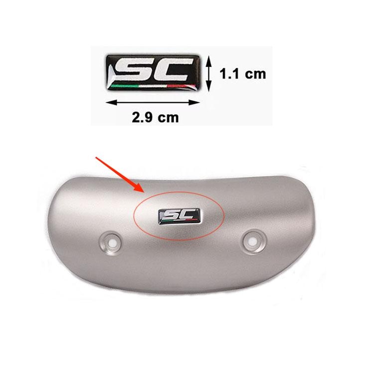 3D Mini Self-adhesive Heat Shield Cover Stickers Decoration Motorcycle ...