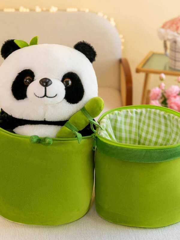 Floral Bamboo Knot Cute Orchid Giant Panda Plush Toy Doll | Shopee ...