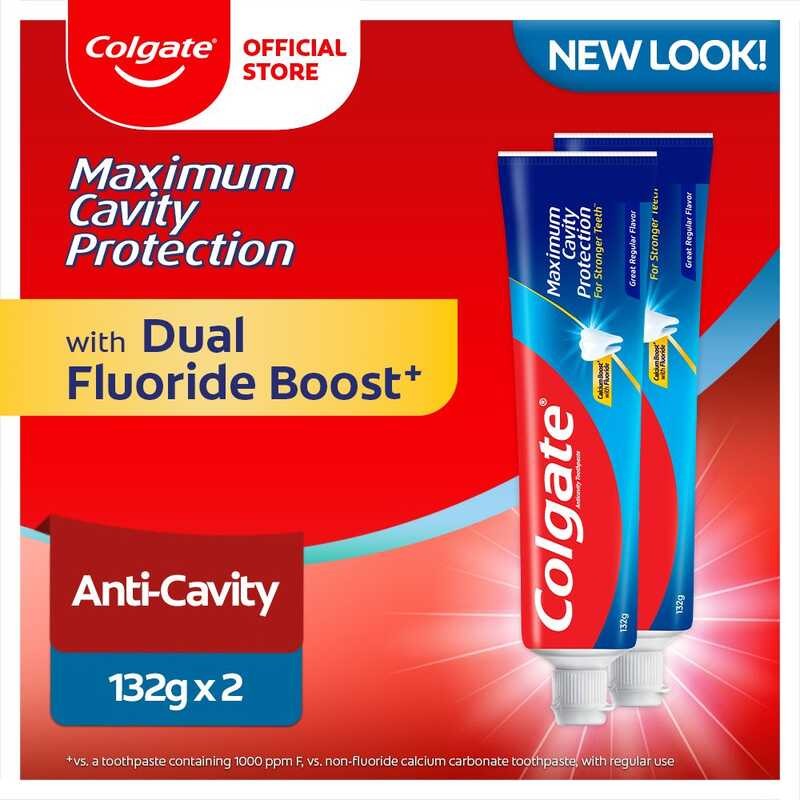 Colgate Maximum Cavity Protection Great Regular Flavor Anti-Cavity ...
