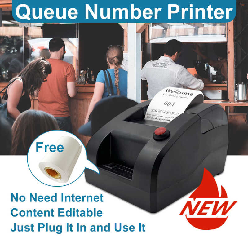 Queue Number Printer Queueing System 57Mm Thermal Paper No Need ...