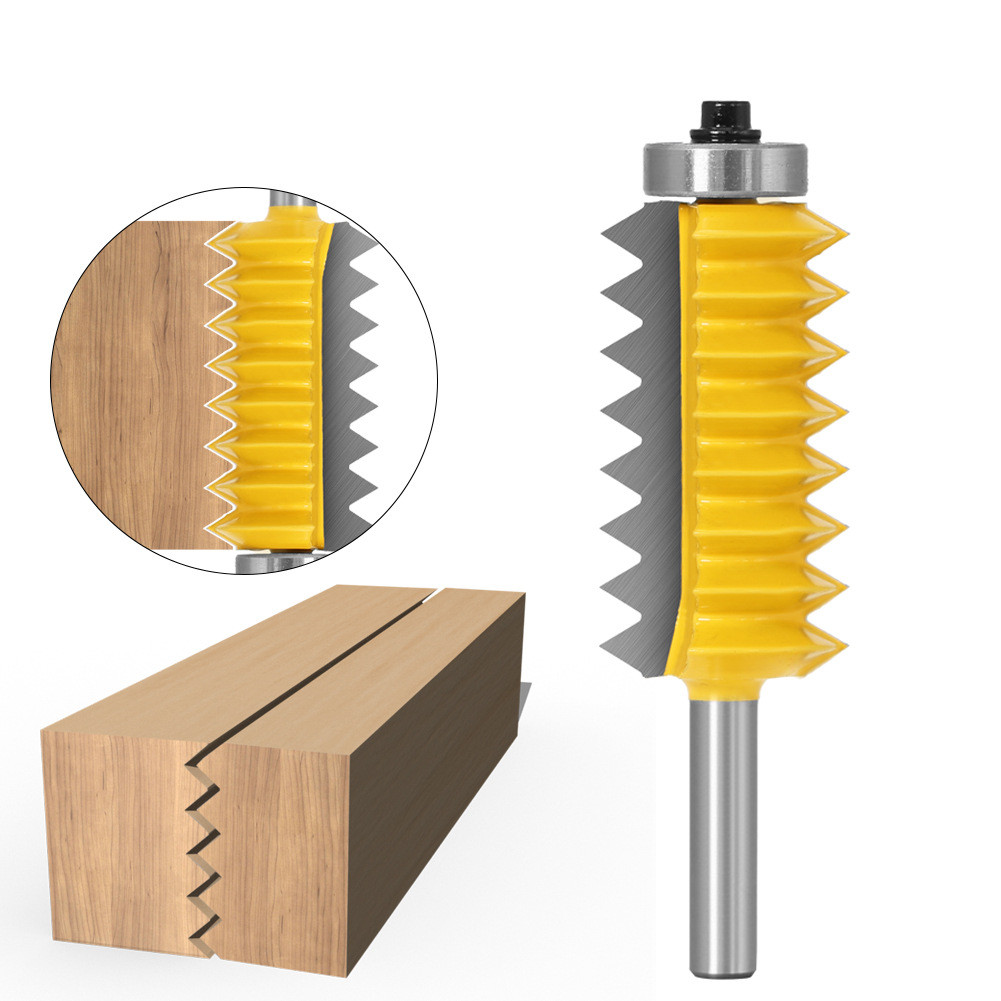 Wavy Finger Joint Router Bit, 8mm Shank Tongue Groove Joinery Bit ...