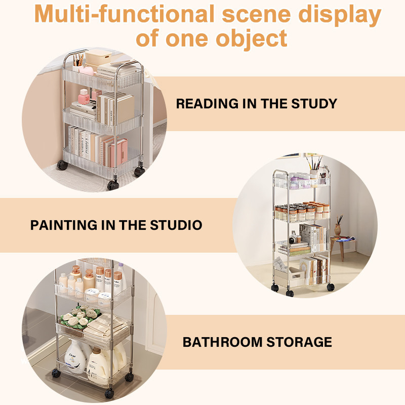 JOYLAND 4 Layer Nappy Organiser Rack with Wheel Baby Essentials ...