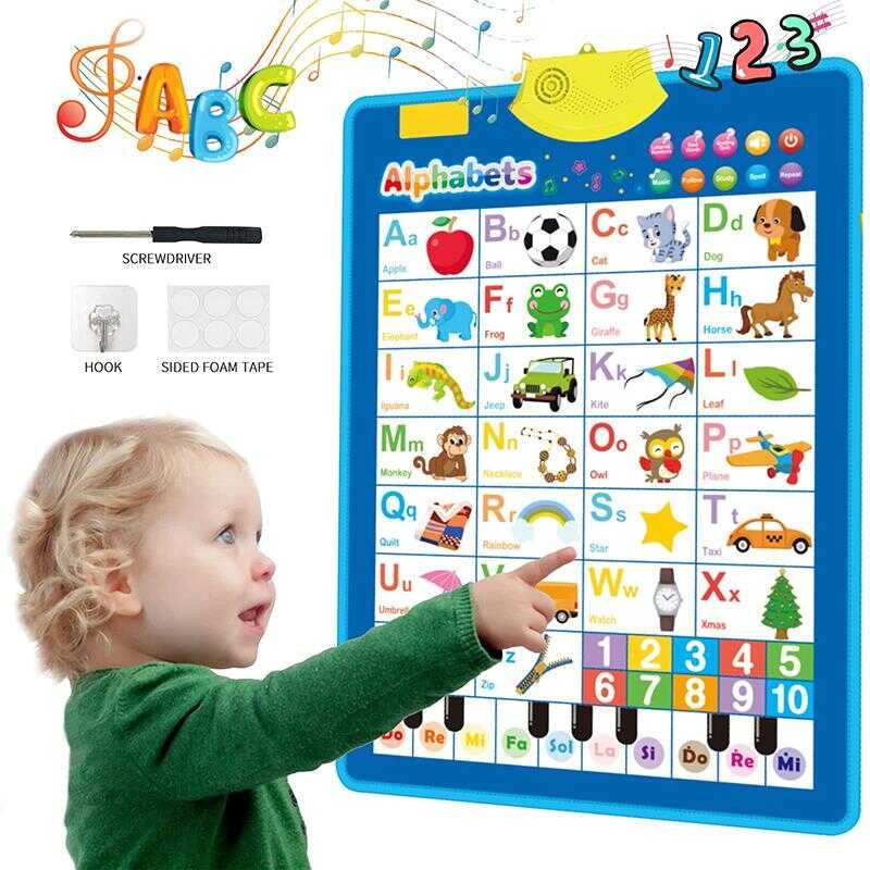 Electronic English Alphabet Wall Chart Talking ABC Letters 123S Music ...