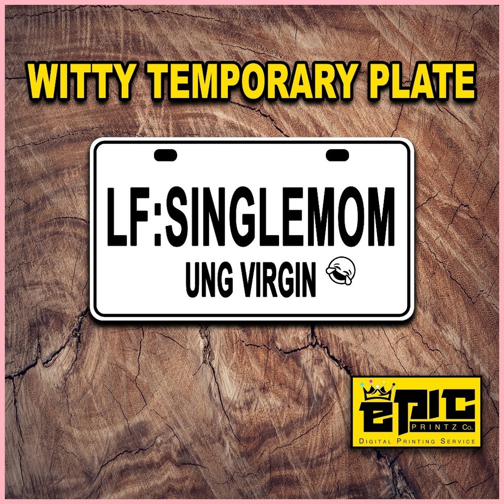 WITTY MC Temporary Plate (5mm Acrylic) | Shopee Philippines