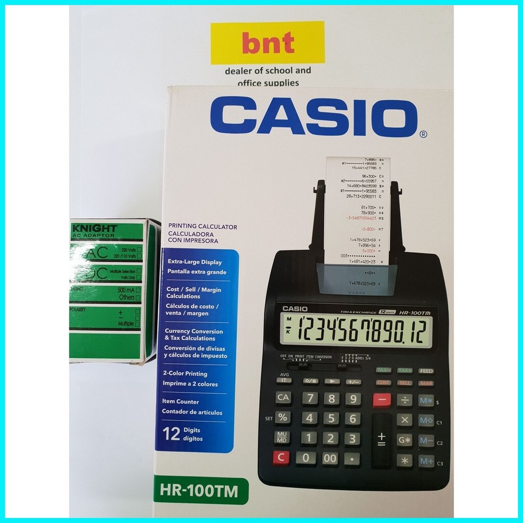Casio Calculator HR100TM Printing adding machine calculator heavy duty ...