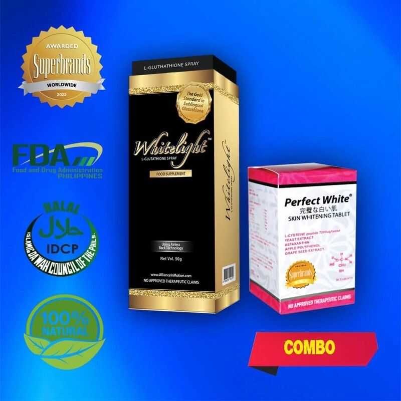 Whitelight COD L-Glutathione Spray And Perfect White Combo Set Whitening