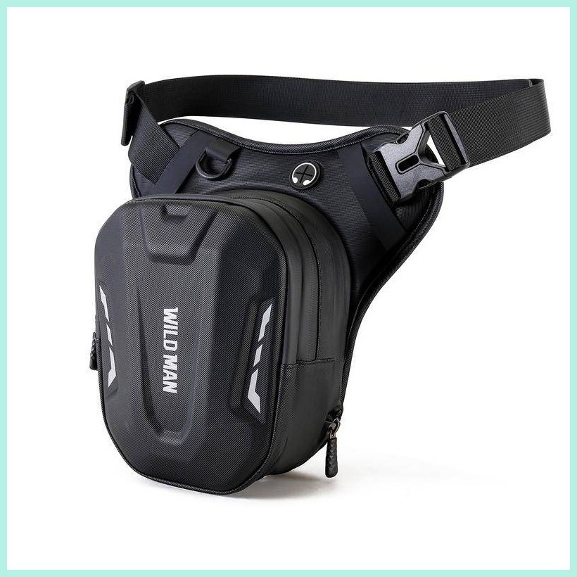 WILDMAN Men's Motorcycle Riding Leg Bag EVA Hard Shell Waterproof and ...