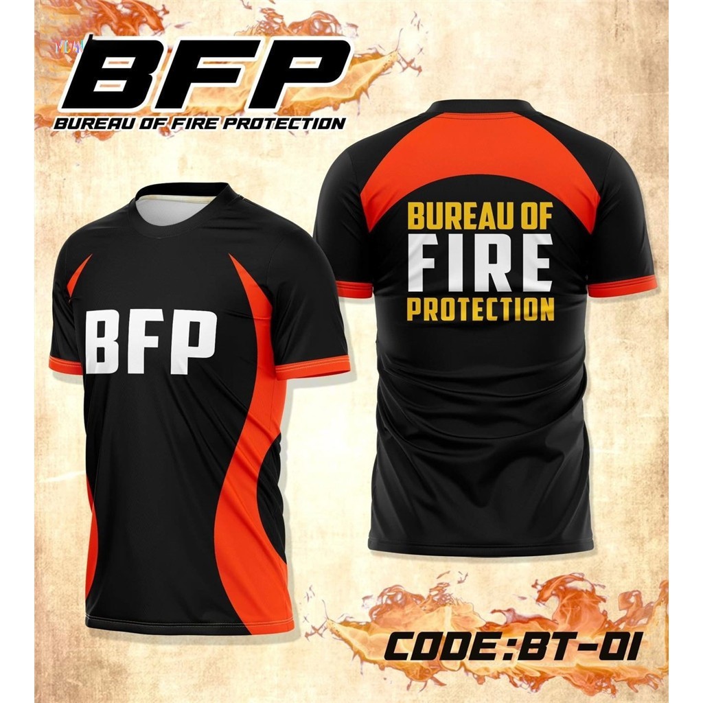 MICAN BFP Fire department Shirts Full Sublimation Men and Women Tops ...