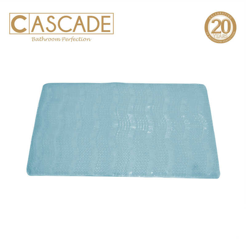 Cascade Grass Bath Mat sa asul L 67 x W 38 cm na may SureGrip Safety