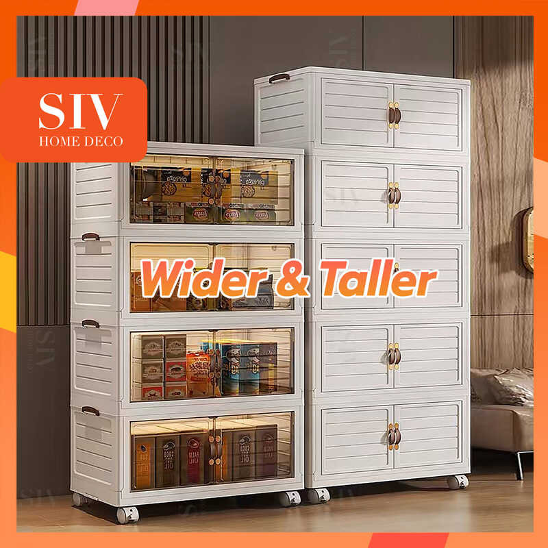 SIV 55-60Cm(W) 2/3/4/5 Layers Foldable Storage Cabinet Doubledoors ...