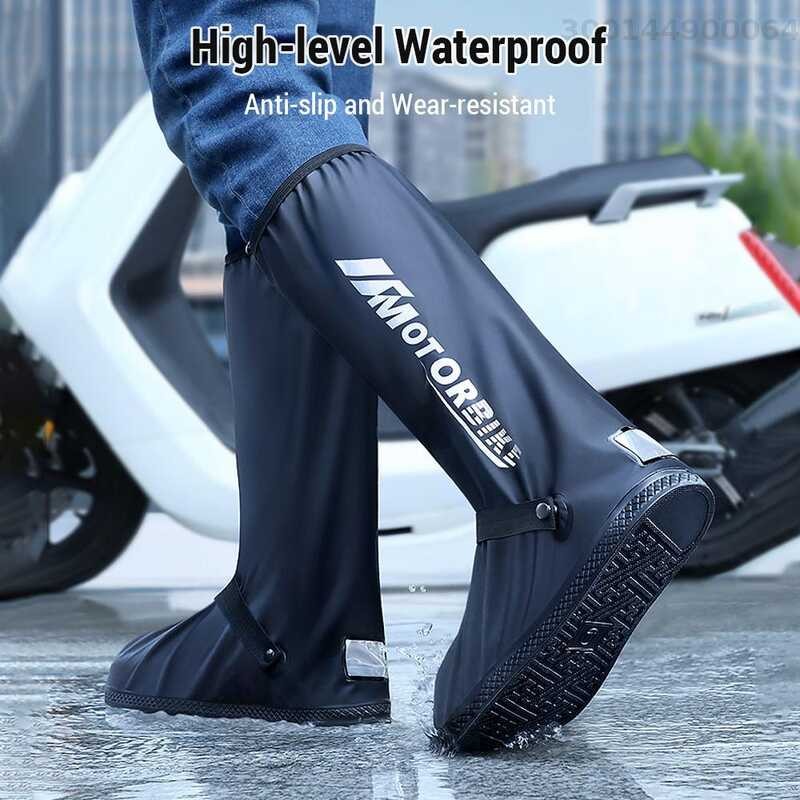 Tube High PVC Waterproof Covers Reusable Rain Boot Shoe Cover With ...