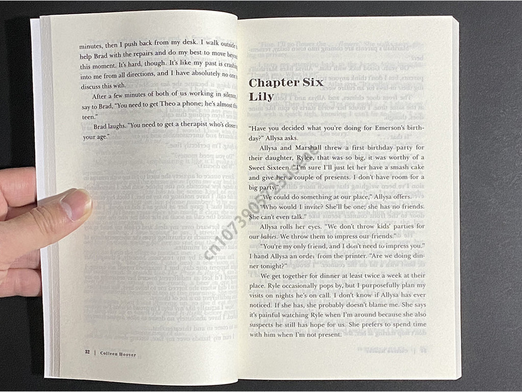 It Starts By Colleen Hoover/It Ends With Us Novels Book In English