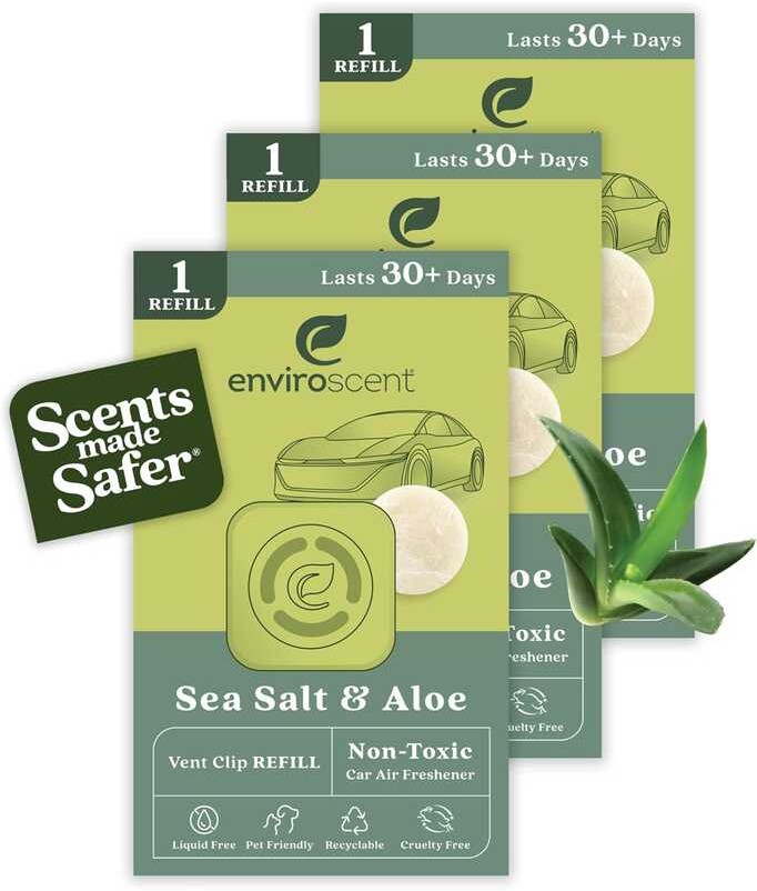 car Enviroscent nontoxic air freshener (sea salt and aloe vera) car