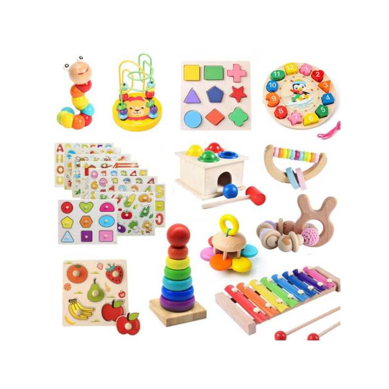 Montessori Baby Toys Kids 3D Wooden Puzzles Early Learning B | Shopee ...