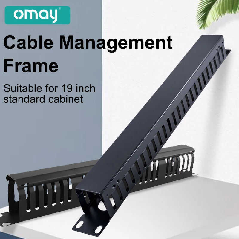 1U Network Cable Management Horizontal Mount 19 Inch Server Rack , 12/ ...