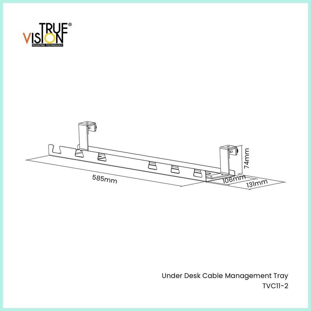 True Vision Under Desk Cable Management Tray TVC11-2 | Shopee Philippines