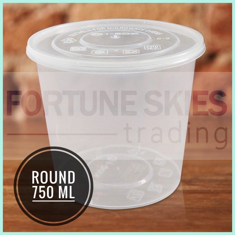 IBox 750mL Round Microwavable Container - 50 pcs | Shopee Philippines