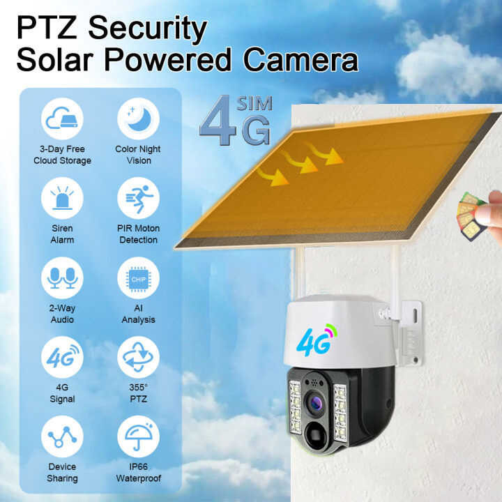 Solar Camera Walang Wifi Kailangan 4G V380 Pro CCTV doble cam sa labas ...