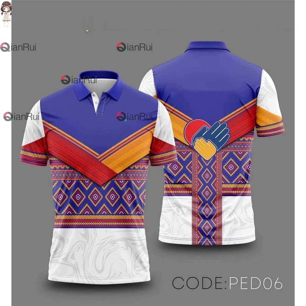 Philippine Local Ethnic Style Unisex Polo Shirt (free DIY Design ...