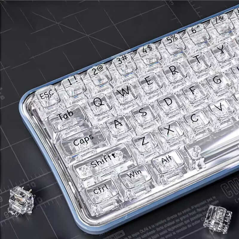 Mechanical Keyboard CBSA Profile Keycap Mais Na Crystal Backlit RGB ...