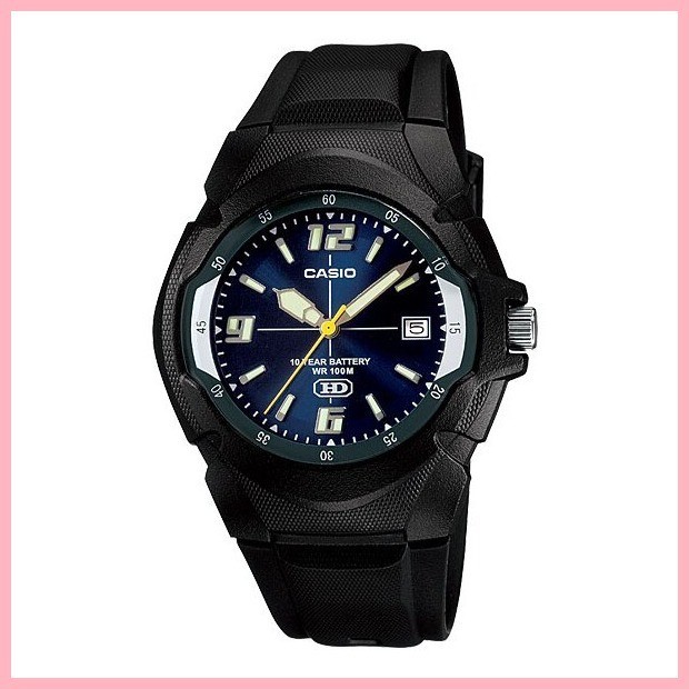 Casio MW 600F 2AVDF Black Resin Strap 100 Meter Date Display 10 Years Battery Watch Shopee Philippines