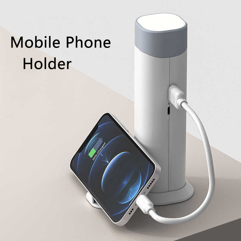 Power 5000Mah Bank With Desktop Lamp External Battery Portable Charger