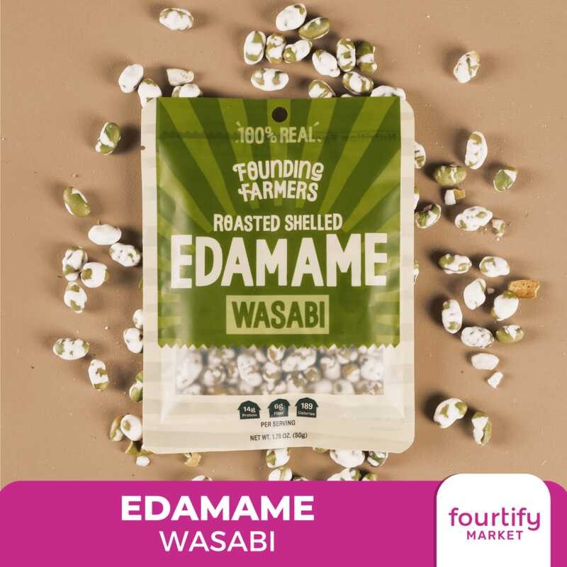 In vogue Founding Farmers Roasted Edamame in Wasabi 50g [UNK] Vegan, No