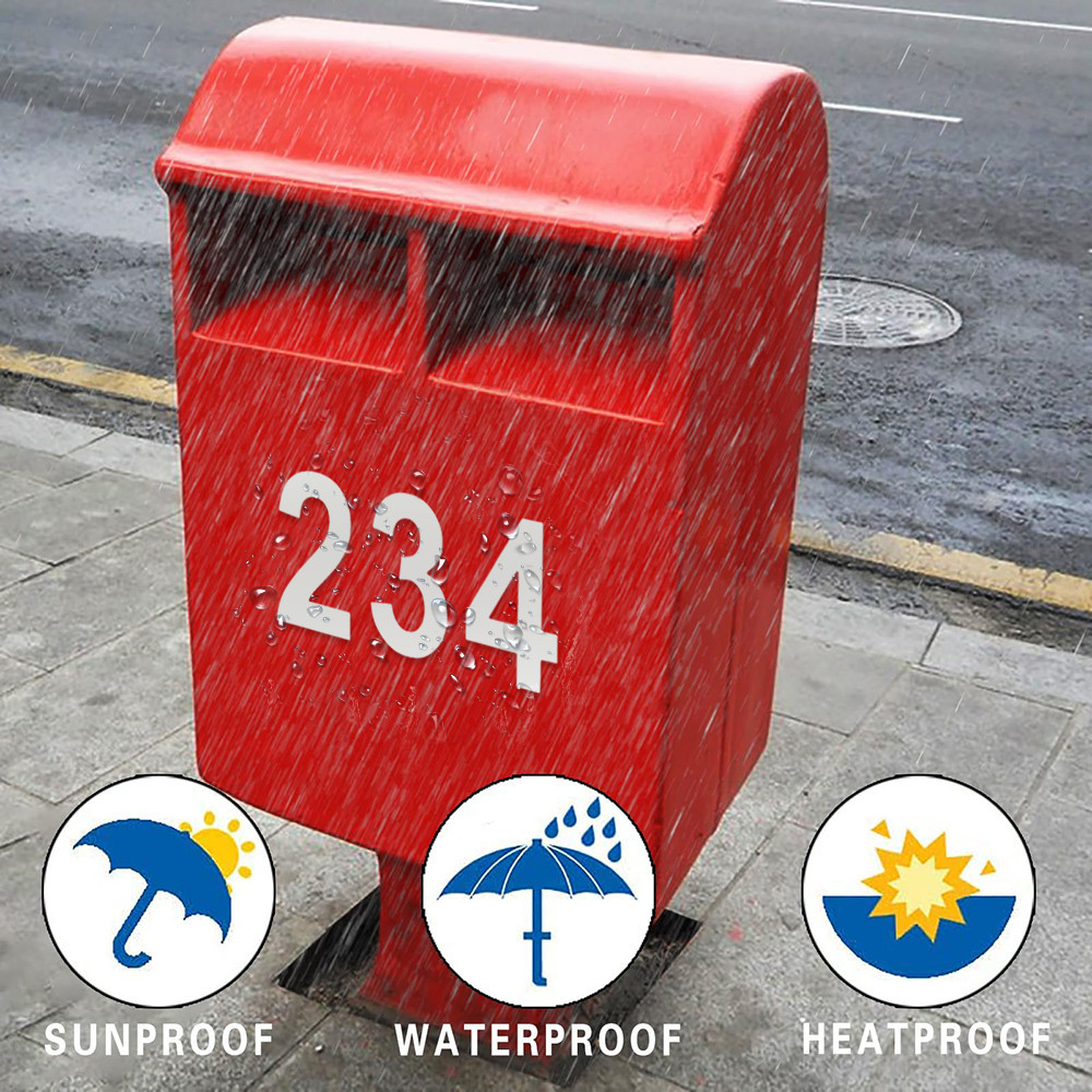 5Sheets Invisible Waterproof Reflective Car Number Stickers - DIY Self ...