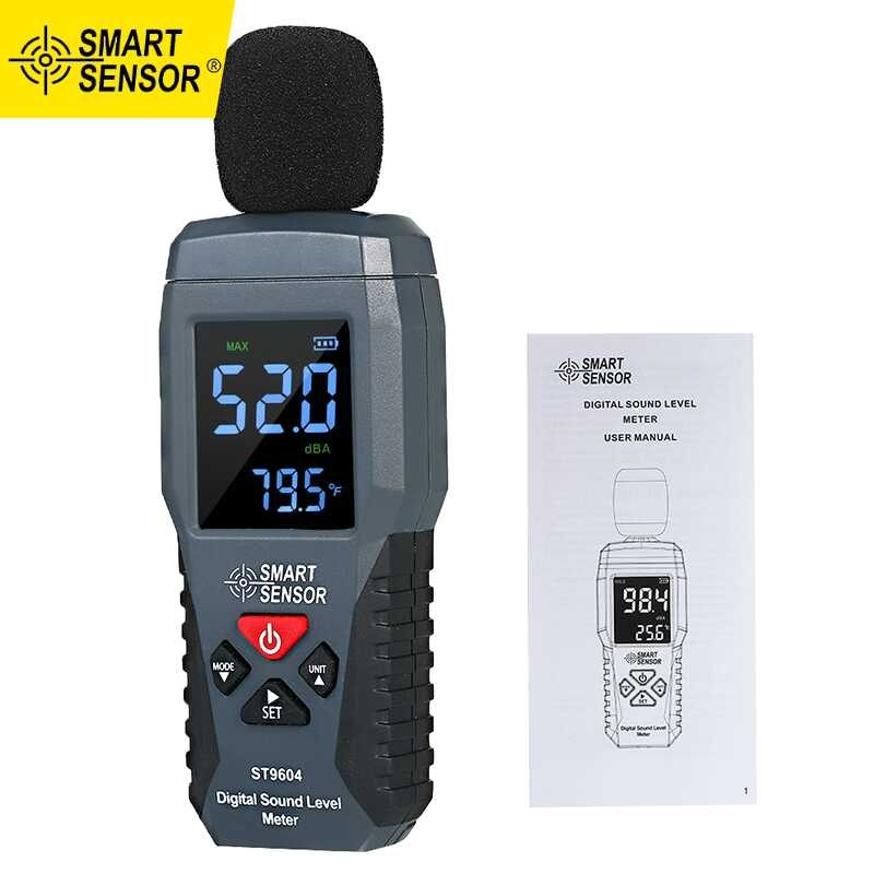 SENSOR SMART Mini Digital Sound Level LCD Display Meter Noise Measuring ...