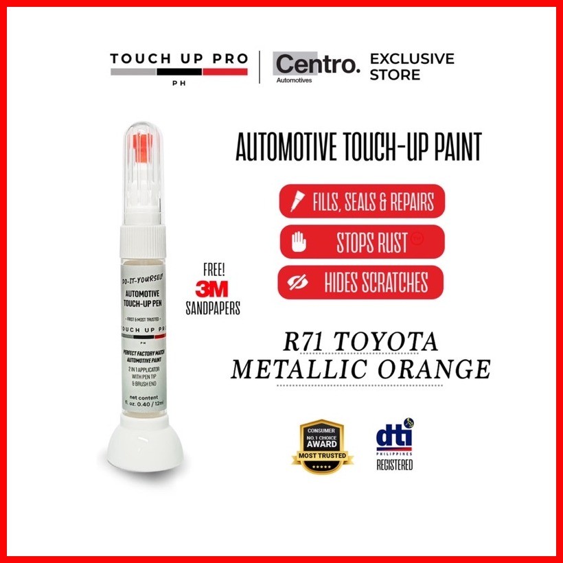 TOUCH UP PRO PH TOYOTA R71 METALLIC ORANGE Touch Up Paint Pen Scratch