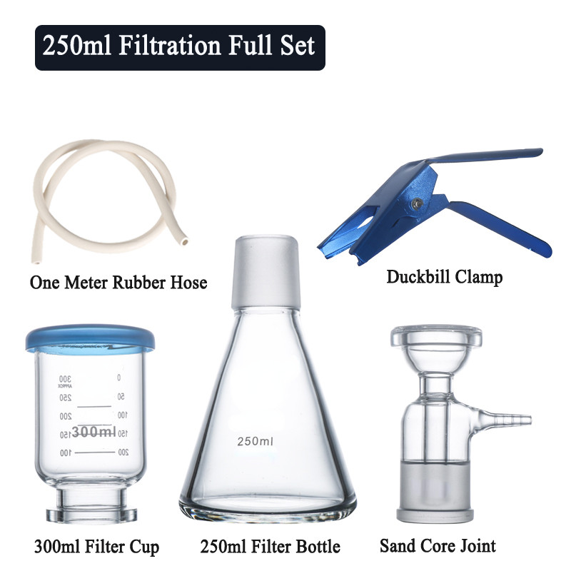 Lab Glass Sand Core Liquid Solvent Filter Unit Device Vacuum Filtration ...