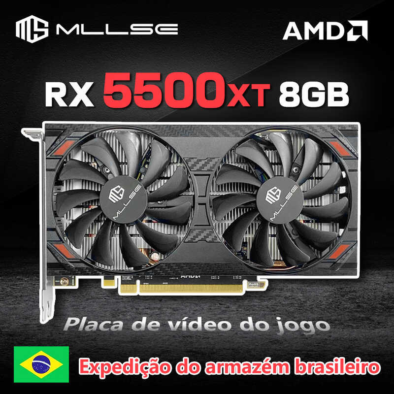 MLLSE Graphics Card RX 5500Xt 8Gb Placa De Video Gaming 7Nm 128Bit ...