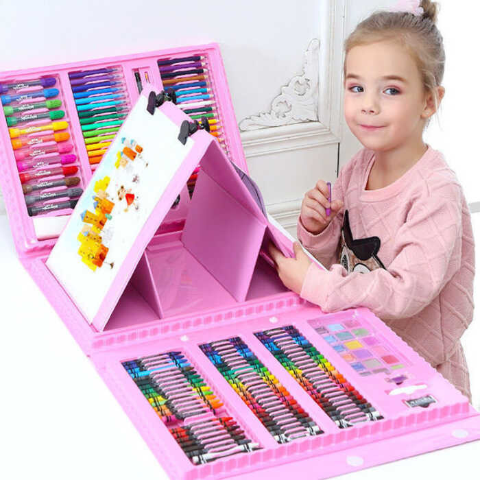 168/208 PCS Kids Super Mega ART Coloring Set Painting Set Color Water ...