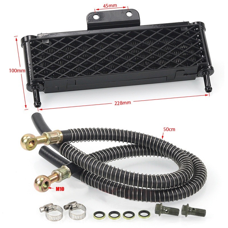 GSE Motorcycle Oil Cooler Cooling Radiator Engine Kit Universal - M10 ...