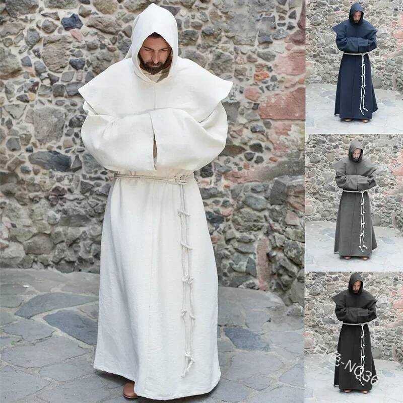 Xj S-5Xl Renaissance Monk Clergy Habit Scapular Friar Costume Religious ...