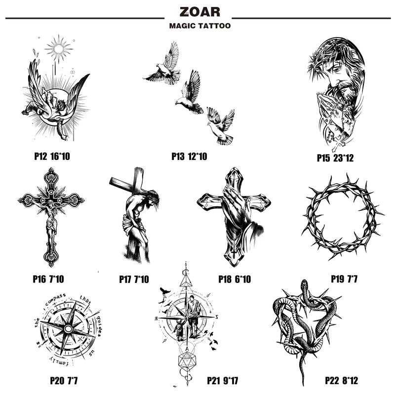 Pagpapadala Mula Bulacan Temporary Tattoo Sticker Zoar-23B【Manalangin ...