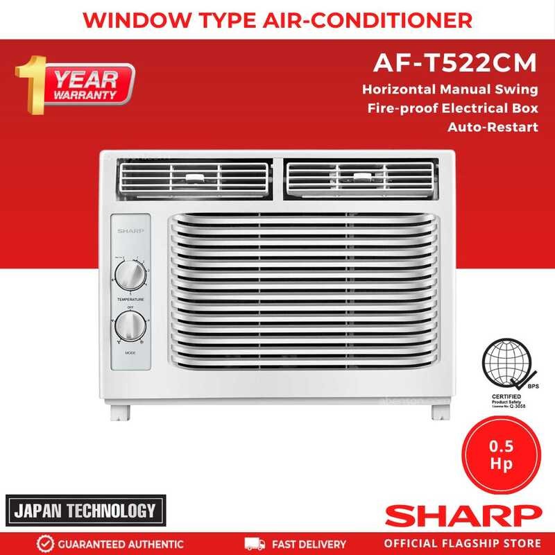 Sharp Af-T522cm 0.5 Hp Window Type Airconditioner 6E9 | Shopee Philippines