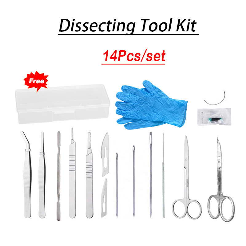 7/14Pcs Dissector Microscope dissecting tool kit Veterinary Dissecting ...