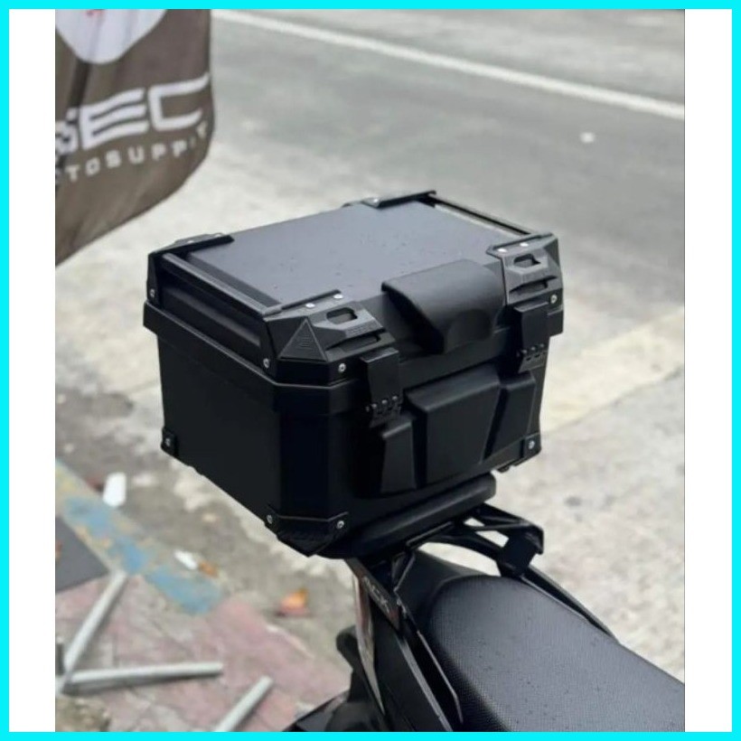 Secure Kryptonite 36L Top Box ABS HARD Plastic w back rest Inner Lining ...