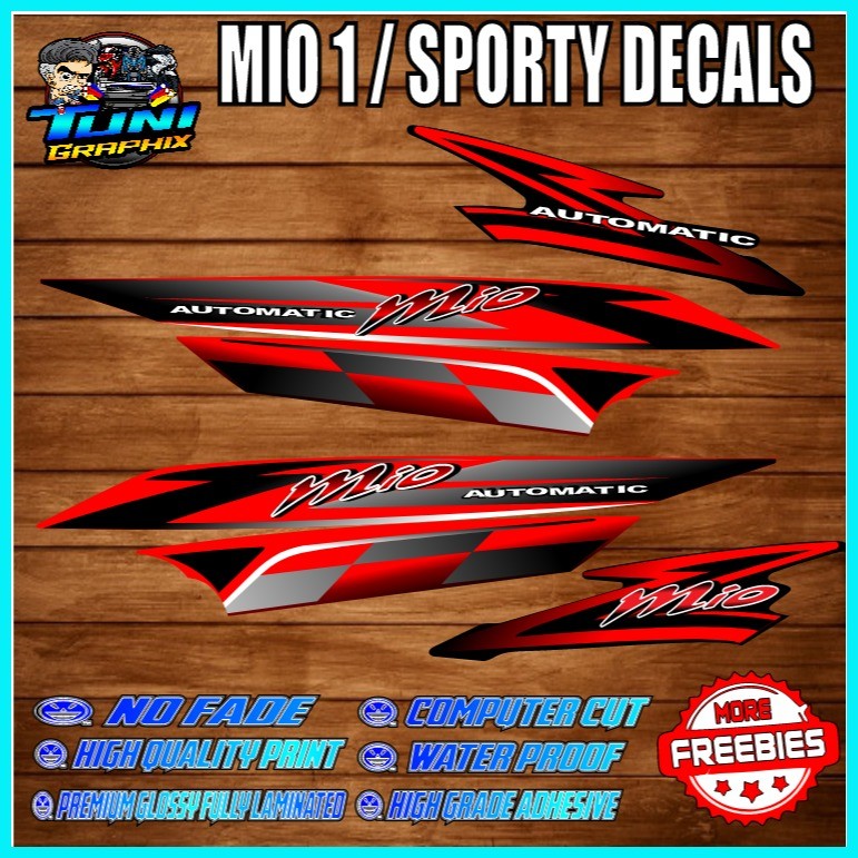 MIO SPORTY MIO 1 INDONESIA DECALS ( MORE COLOR CHOICES) | Shopee ...