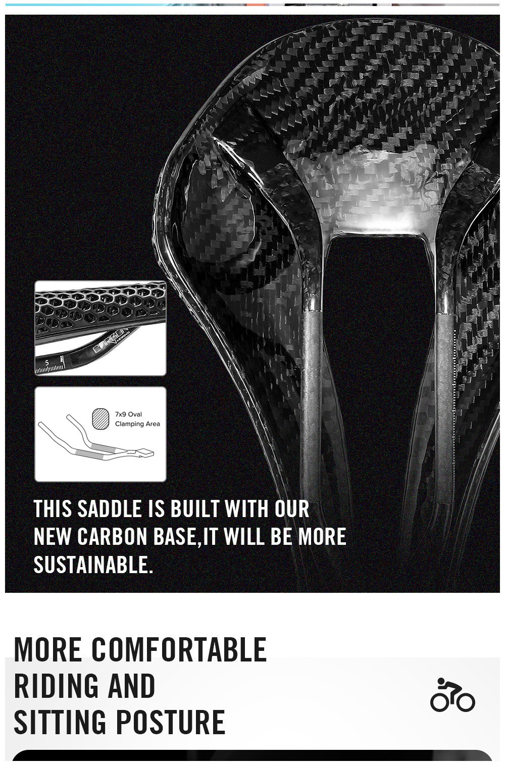 NEW RYET Ultralight Full Carbon 3D Printed Saddle 180g Bicycle Seat